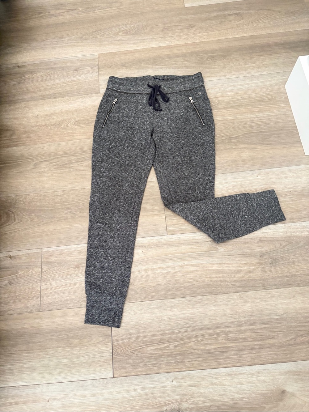 Aerie Soft Drawstring Cozy Joggers in Heather Charcoal - XS
